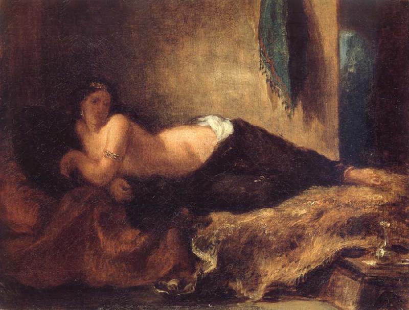 Eugene Delacroix Odalisque Lying on a Couch Germany oil painting art